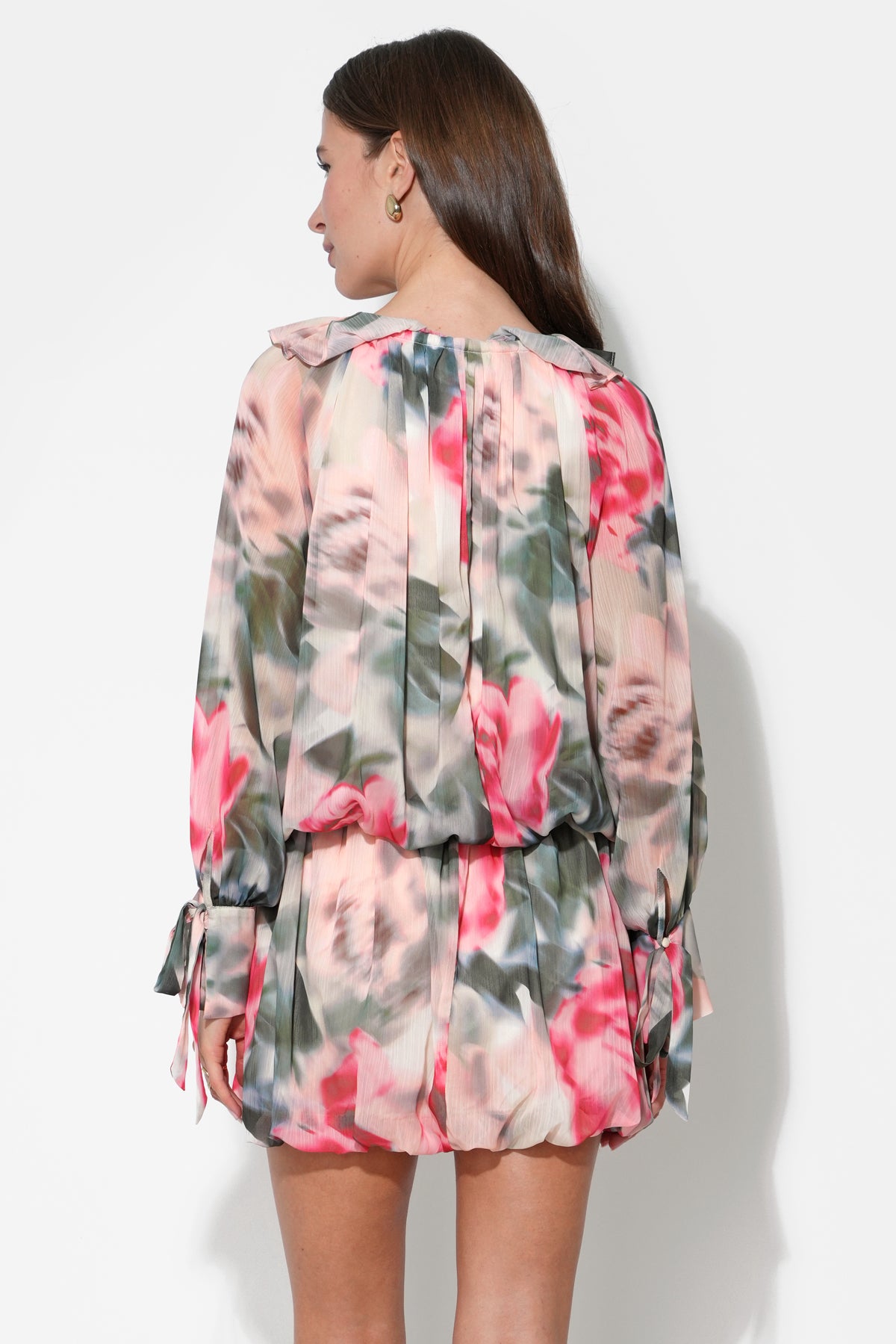 Maya Pull On Mini Dress With Long Sleeves
