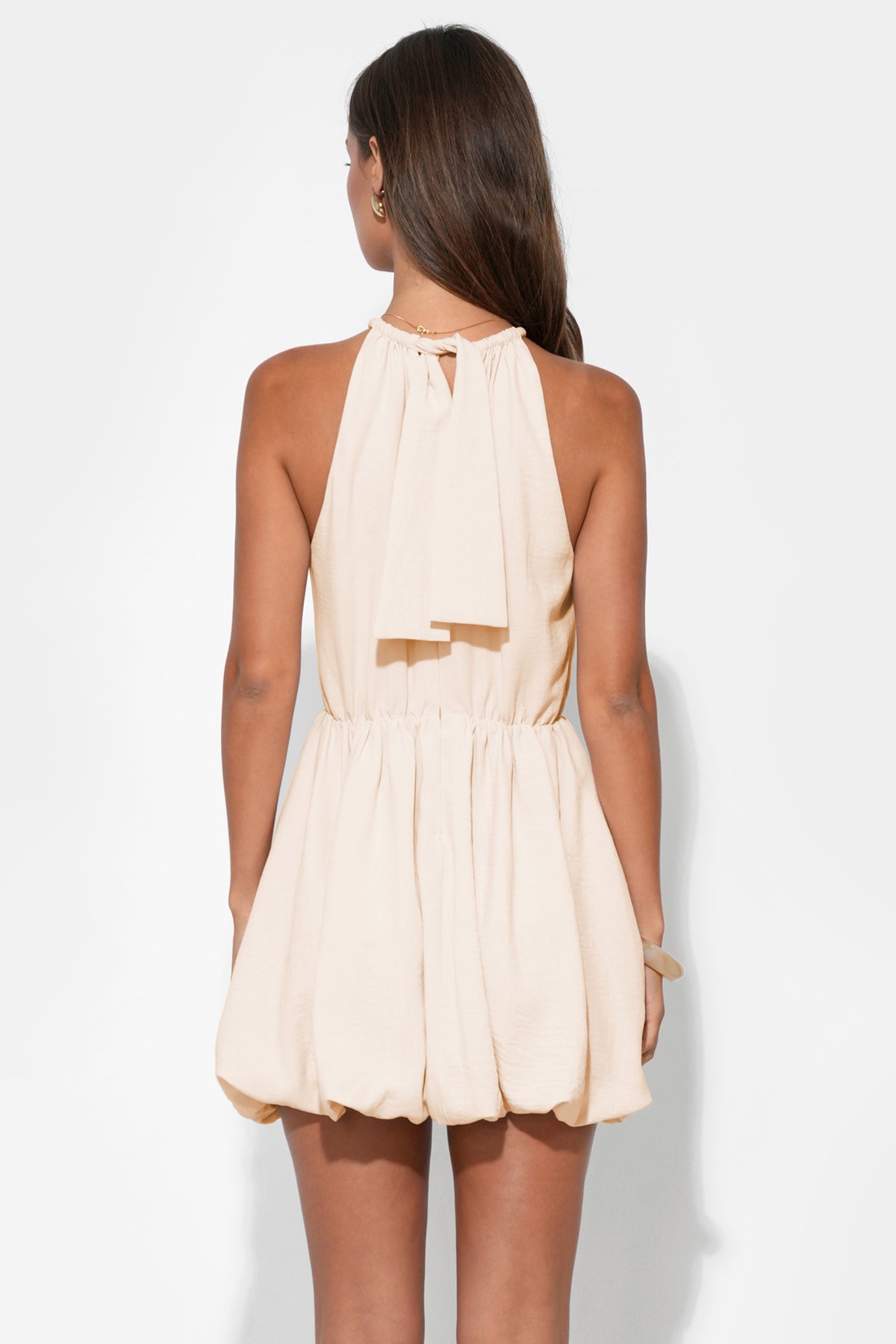 Lyla Bubble Textured Satin Mini Dress