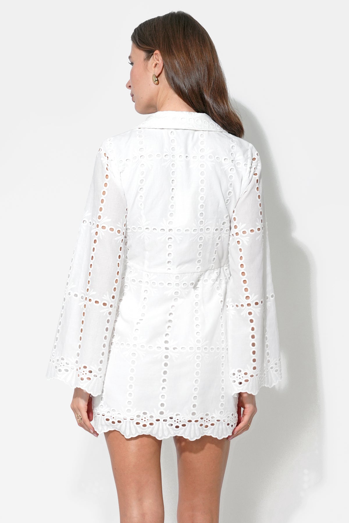 Bella Wrap Eyelet Mini Dress