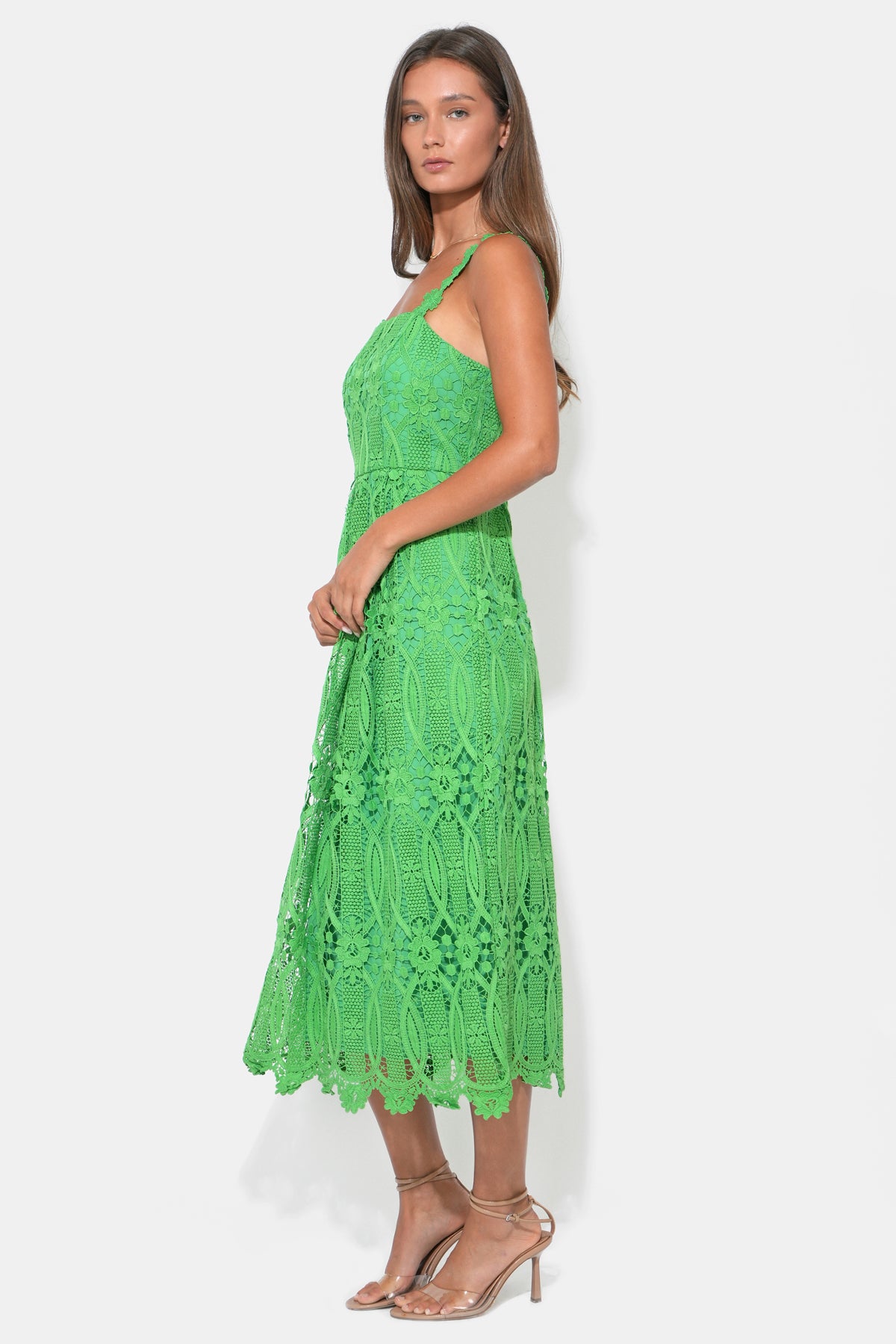 Alice Strap Lace Midi Dress