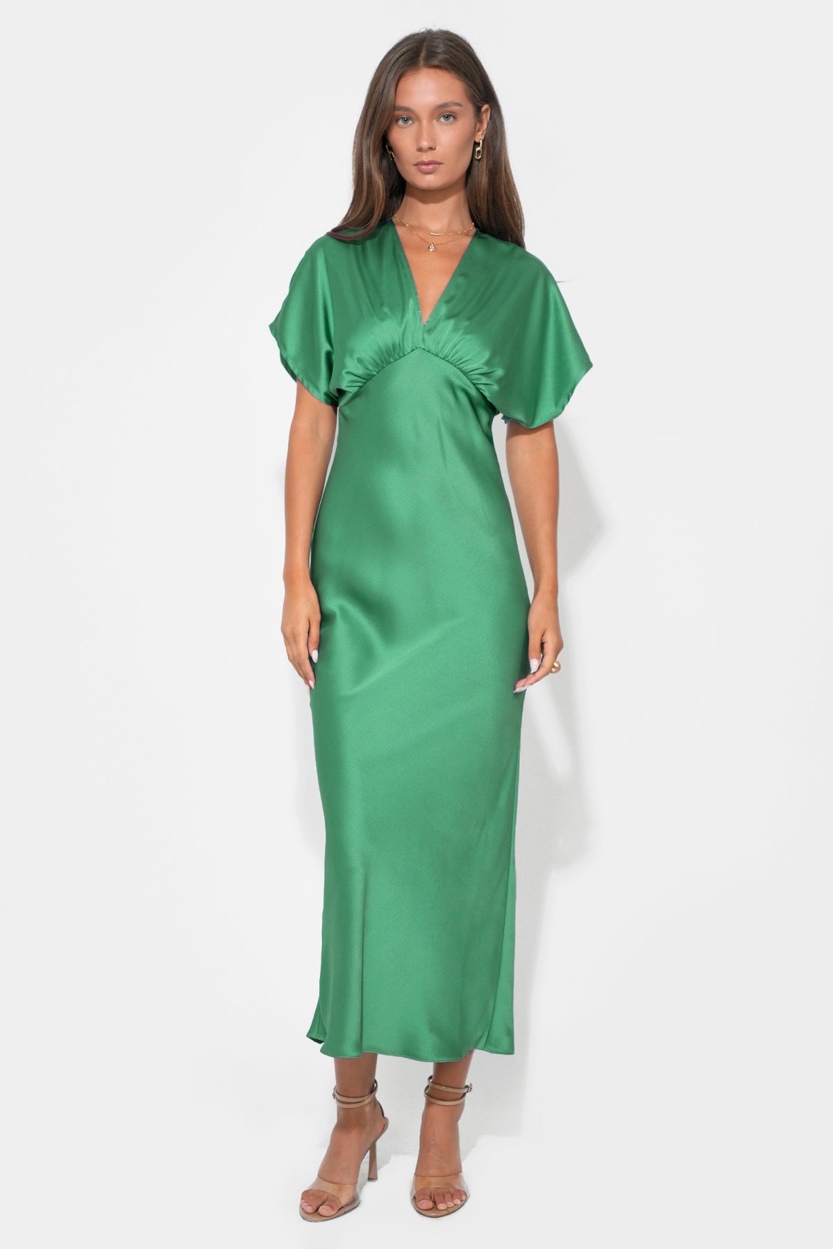 Charlotte Flutter Sleeve Midi Dress