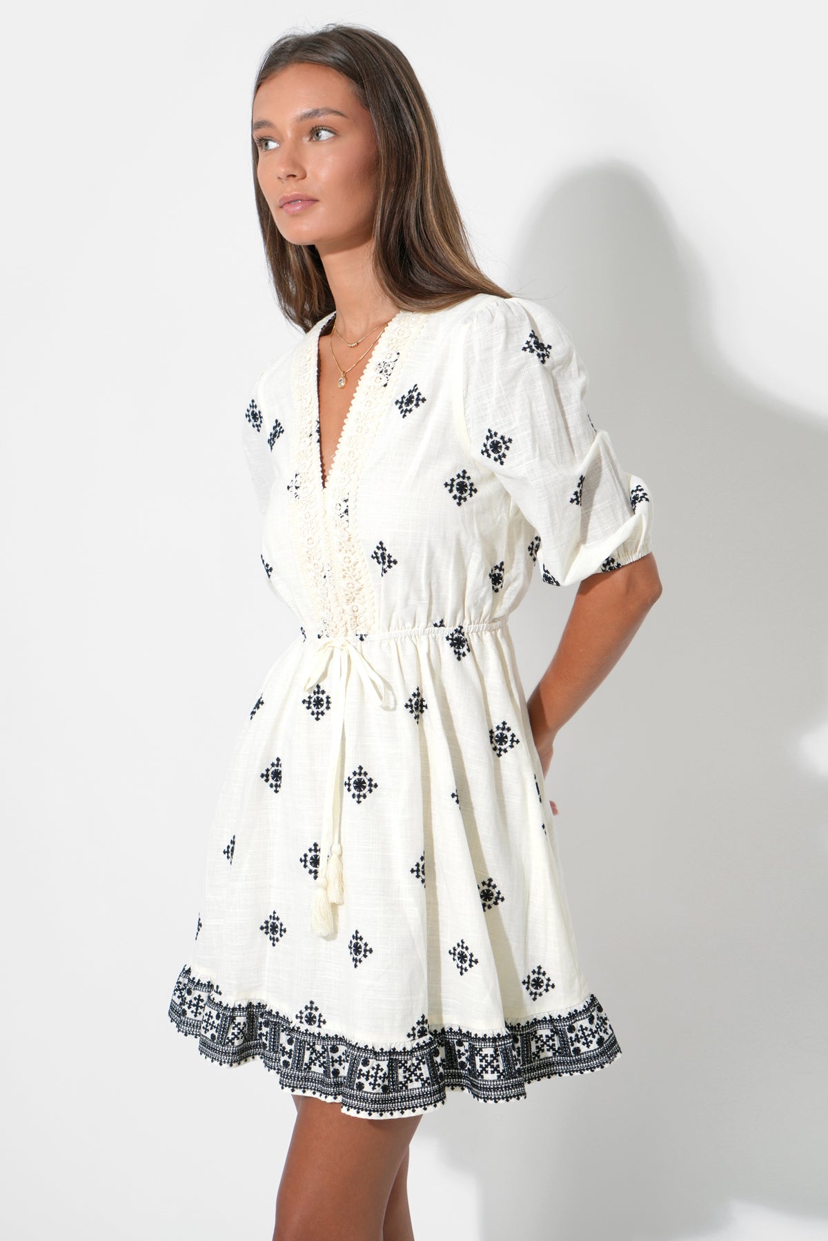 Soraya Embroidery Mini Dress