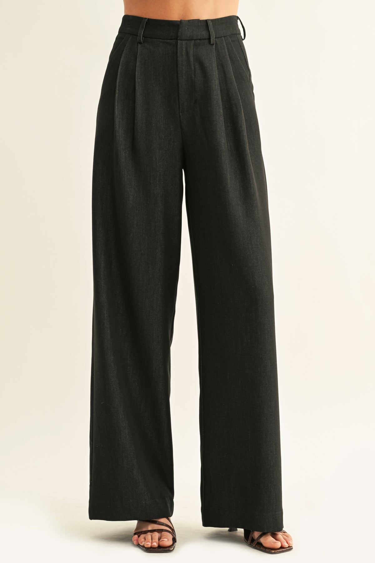 Miley Pleated Chambray Pants