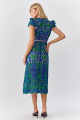 Adeline Crochet Lace Midi Dress