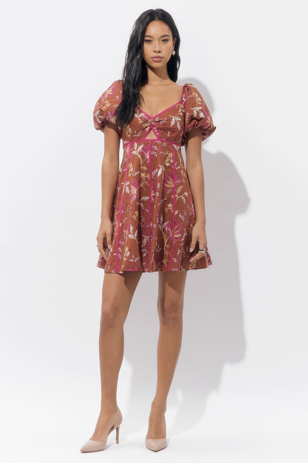 Fernanda Puff Sleeve Mini Dress F259D6738