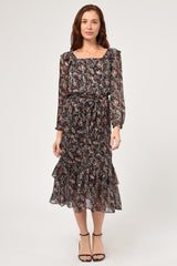 Liana Ruffled Midi Dress