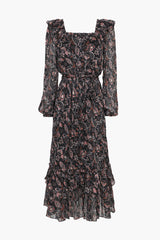 Liana Ruffled Midi Dress