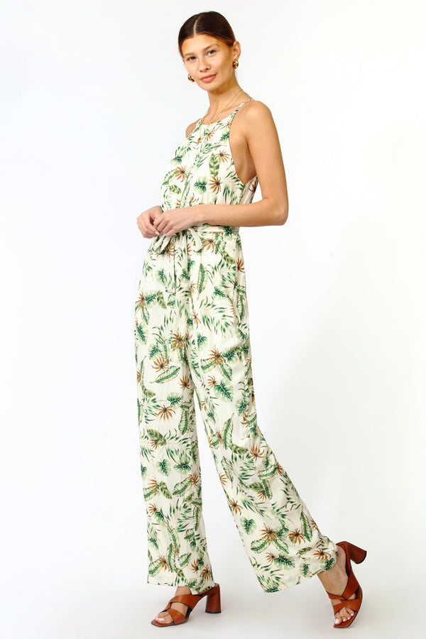 Renata Tropical Halter Jumpsuit
