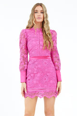 Luana Lace Wide Cuff Mini Dress