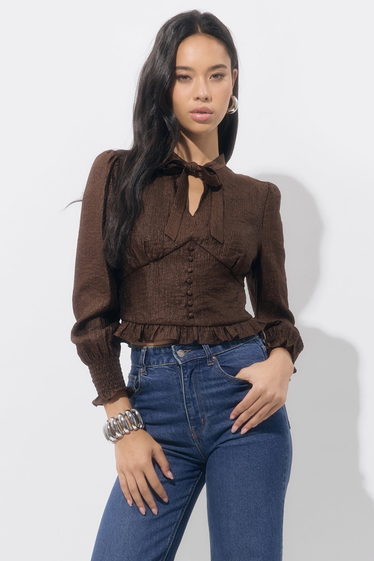 Lucy bow Blouse F2510T7342