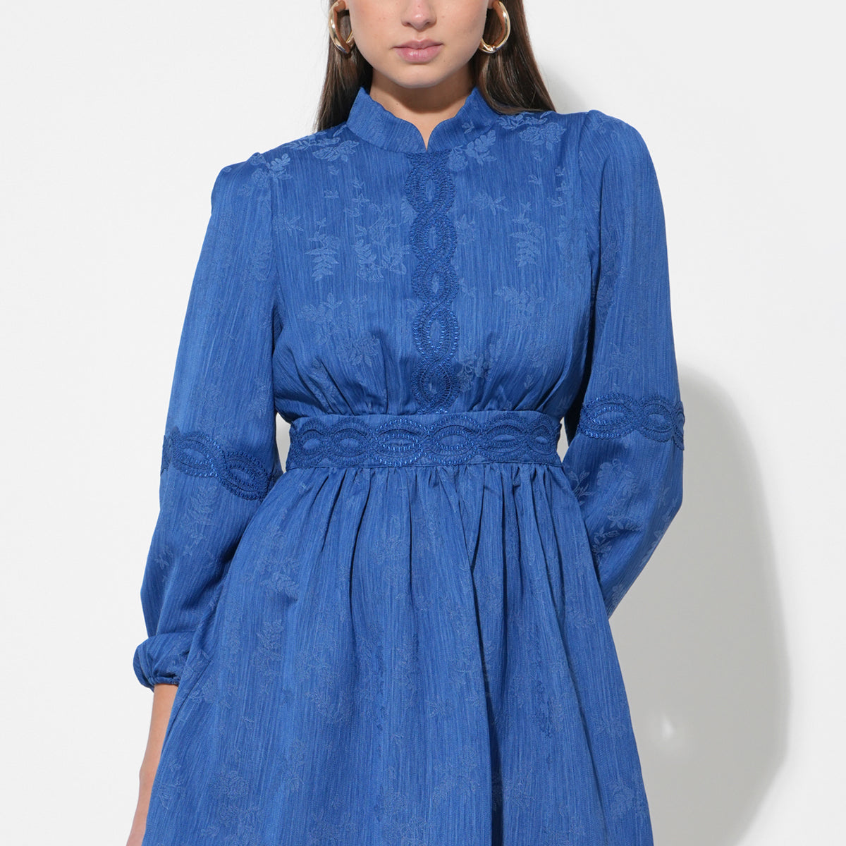 salome mini dress Salome High Neck Collar Lace Mini Dress