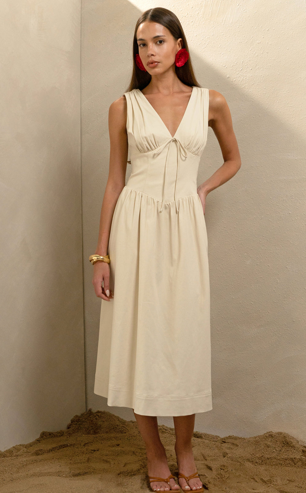 Elinor Velvet Burnout Mock Neck Fit and Flare Dress | Adelyn Rae