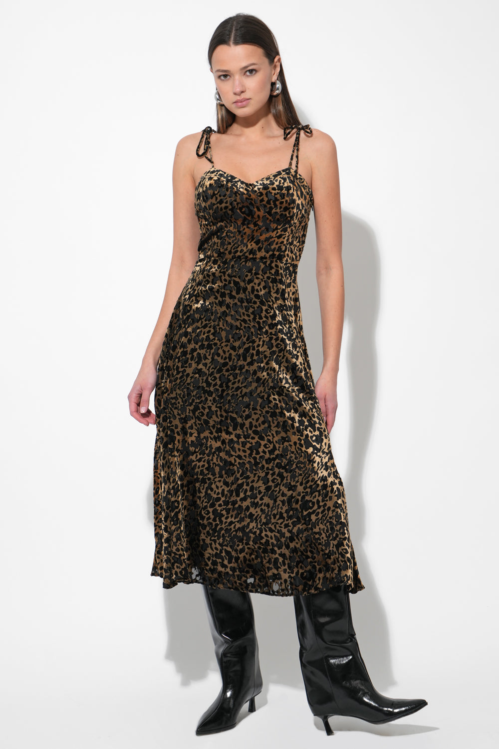 Weslena Bustier Burnout Midi Dress F249D6048