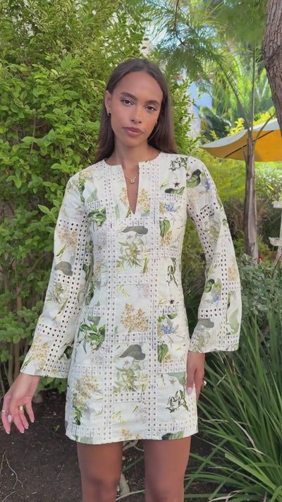 Marshall Embroidery Eyelet Mini Dress