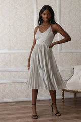 Janet pleated Fit and Flare