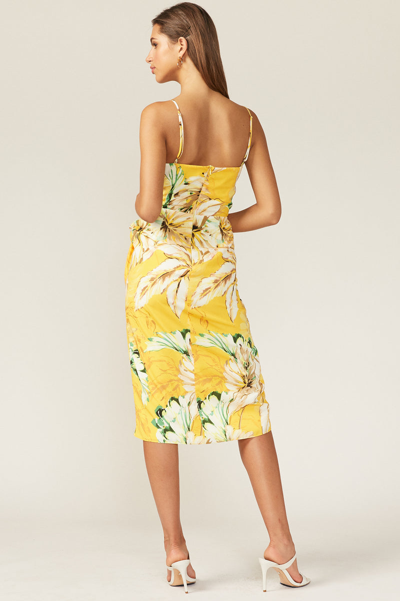 Yellow Floral print Dress