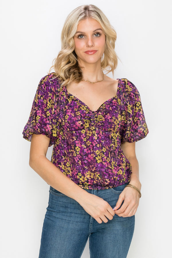Dana Puff Sleeve Top - FINAL SALE