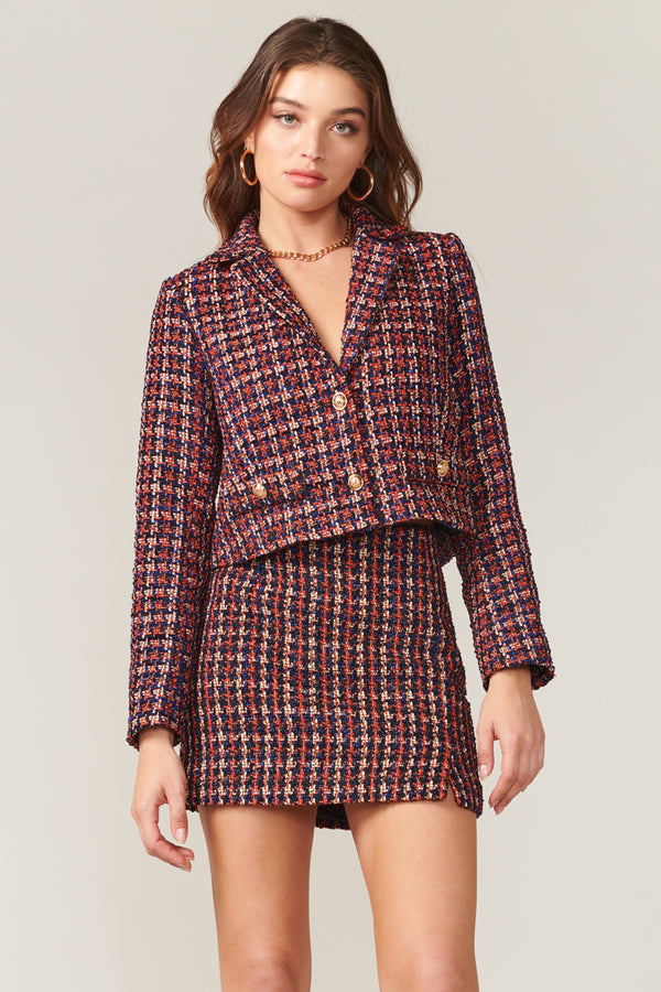 Lena Tweed Mini Skirt