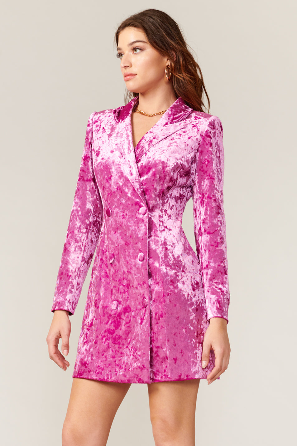 Rachel Crushed Velvet Blazer Dress - FINAL SALE