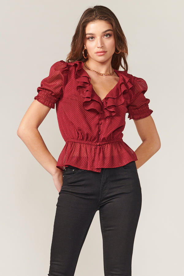 Larissa Polkadot Blouse