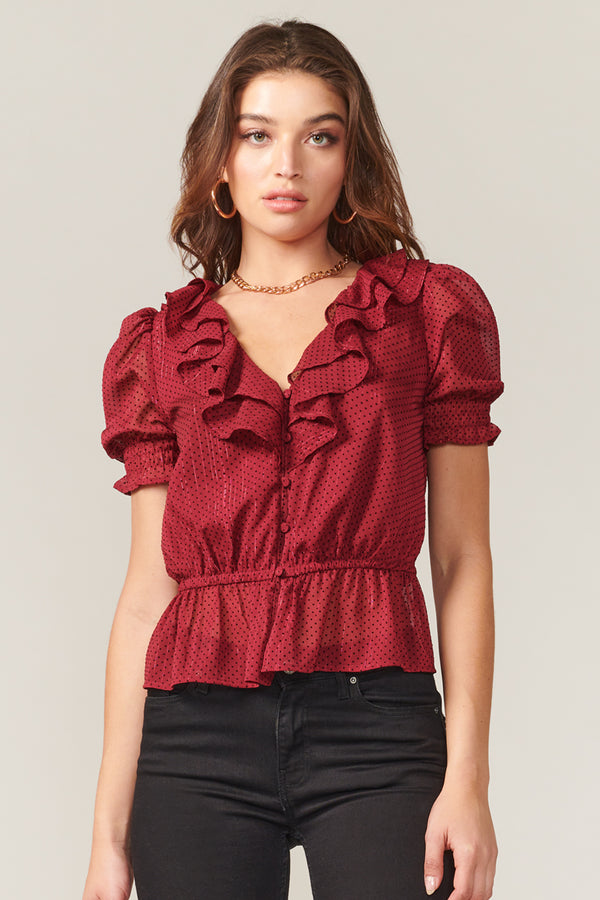 Larissa Polkadot Blouse
