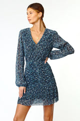 Andrea Plisse Mini Dress