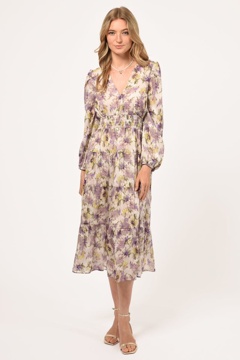Leah Open Back Tiered Maxi Dress