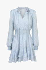 Debbie Ruffle Sleeve Smocked Mini Dress