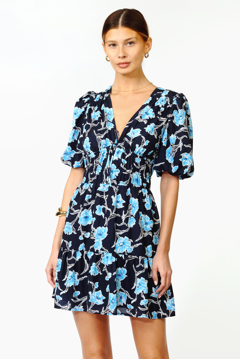 Talia Midnight Floral Mini Dress