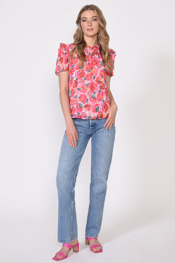 Lani Chiffon Ruffled Blouse