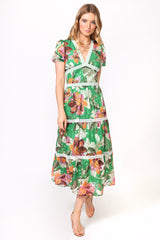 Lian Jacquard Printed Midi Dress