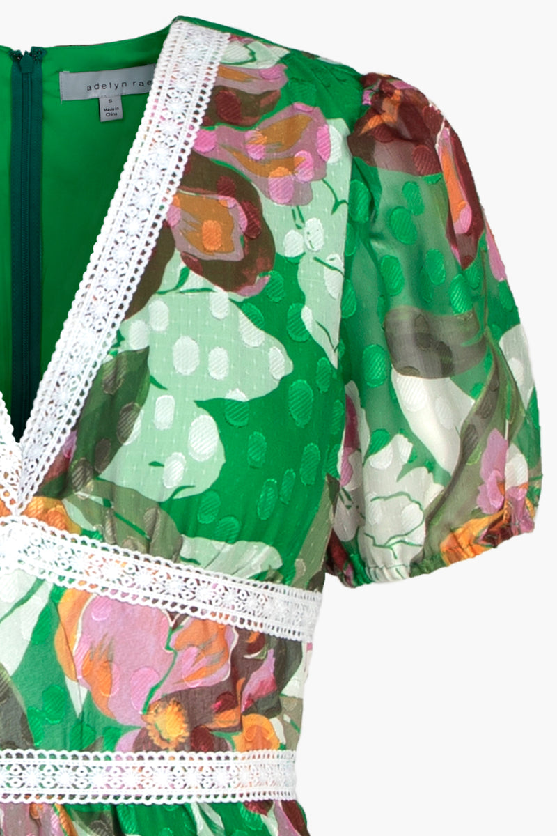 Lian Jacquard Printed Midi Dress