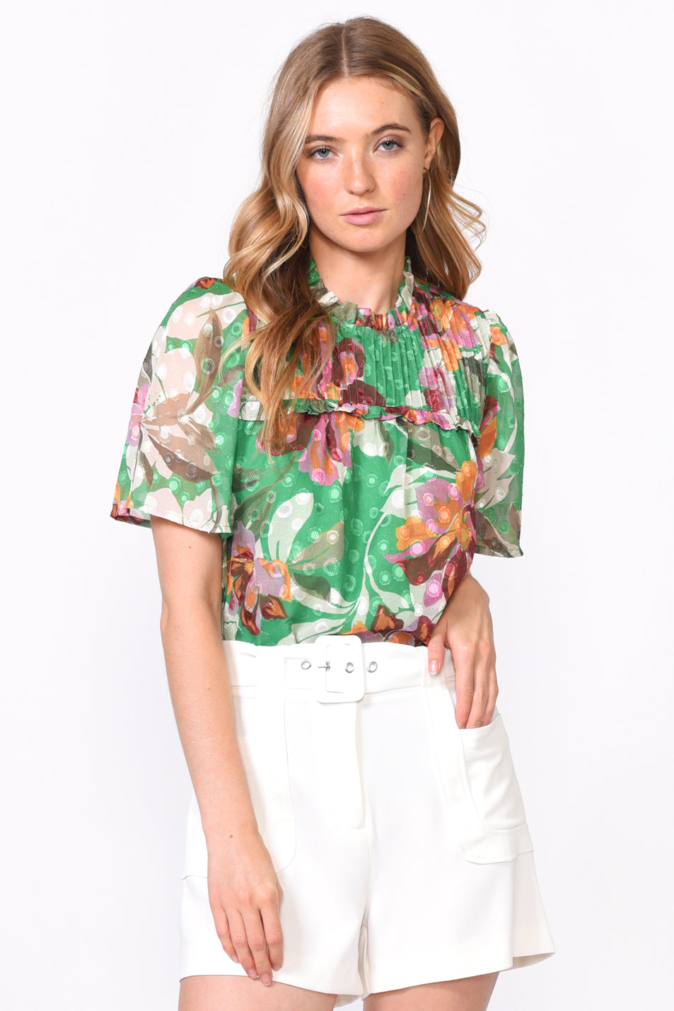 Geri Jacquard Blouse