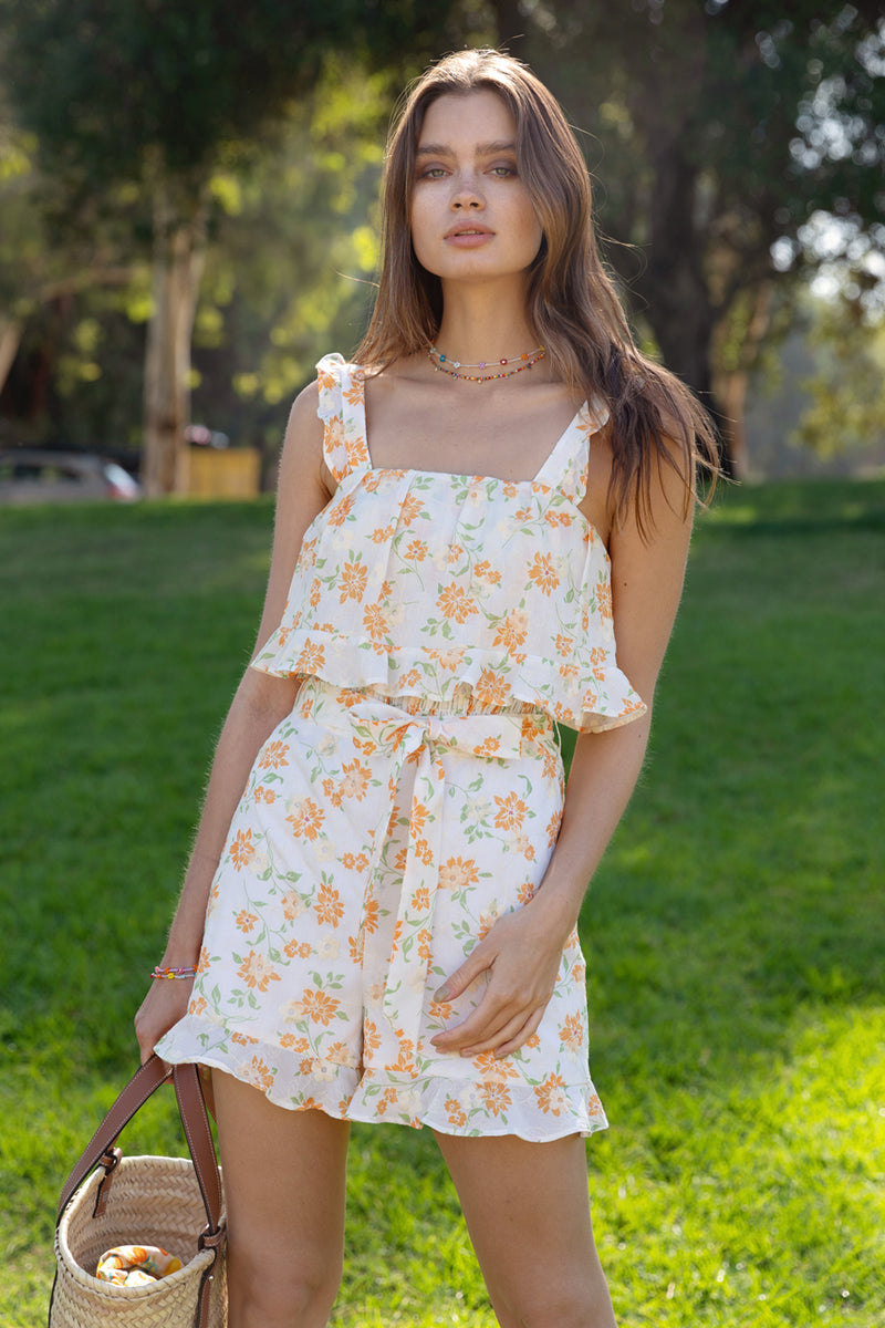 Allie Floral Romper - FINAL SALE