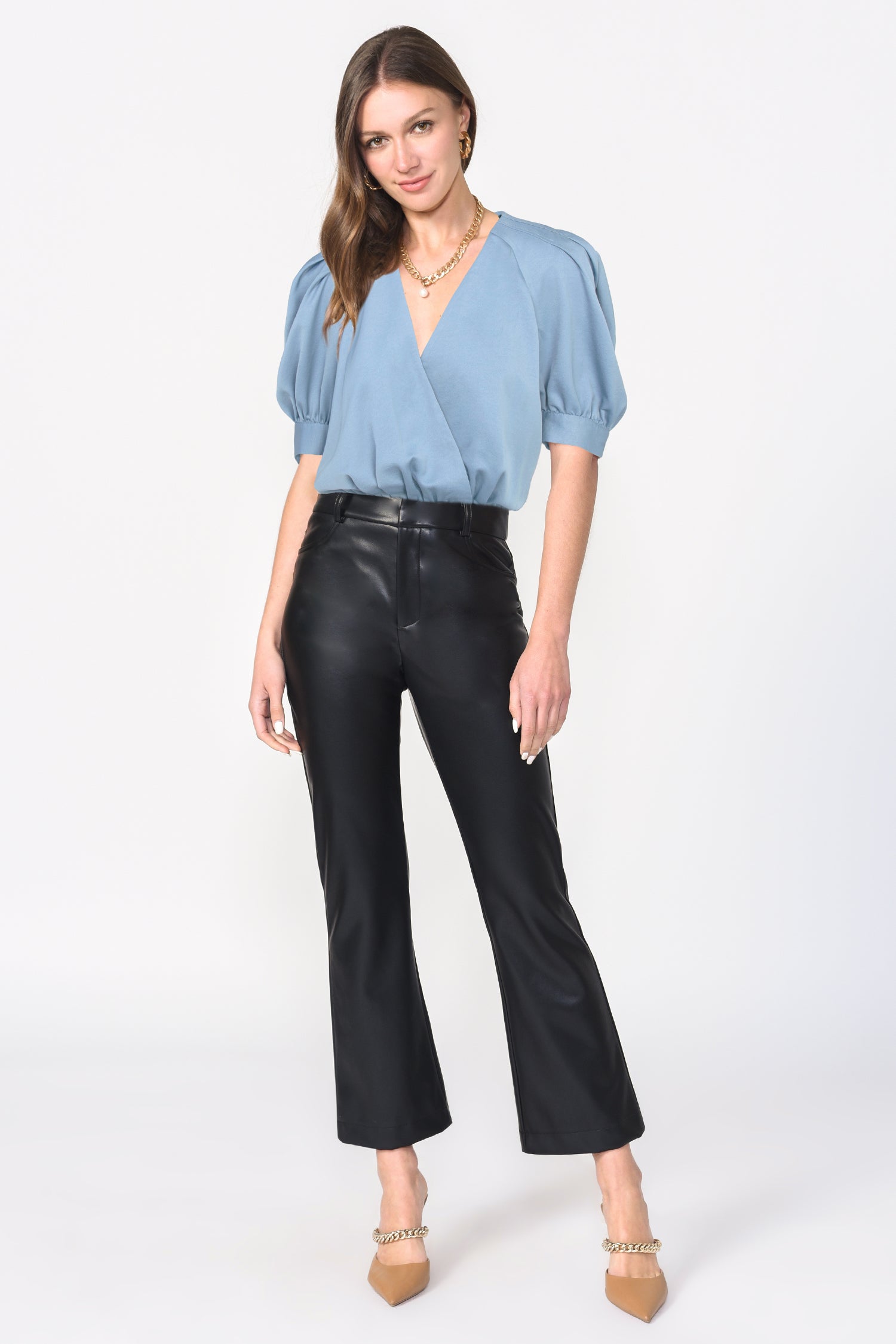 Mae Pleated Puff Sleeve Bodysuit - FINAL SALE