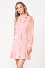 Candice Organza Sleeve Blazer Dress