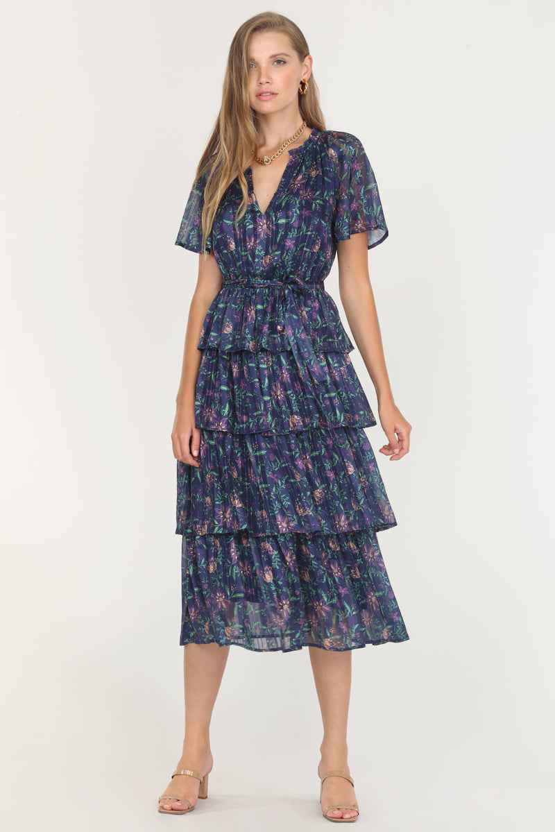 Sue Tiered Midi Dress - FINAL SALE