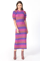 Lauren Ombre Sweater Knit Midi Dress