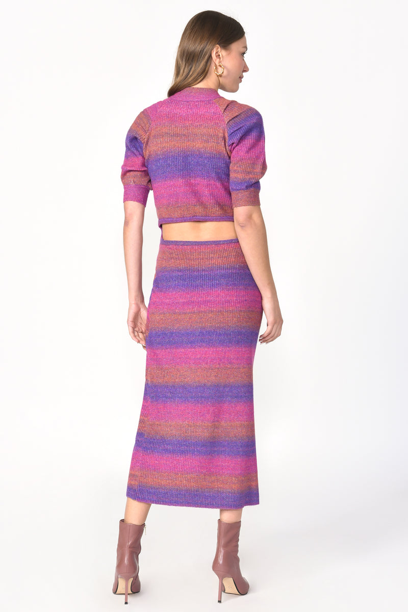 Lauren Ombre Sweater Knit Midi Dress