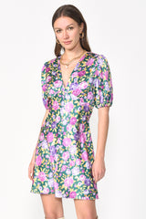 Ellie Puff Sleeve Floral Mini Dress - FINAL SALE