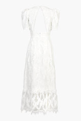 Heidi Embroidered 3D Lace Midi Dress