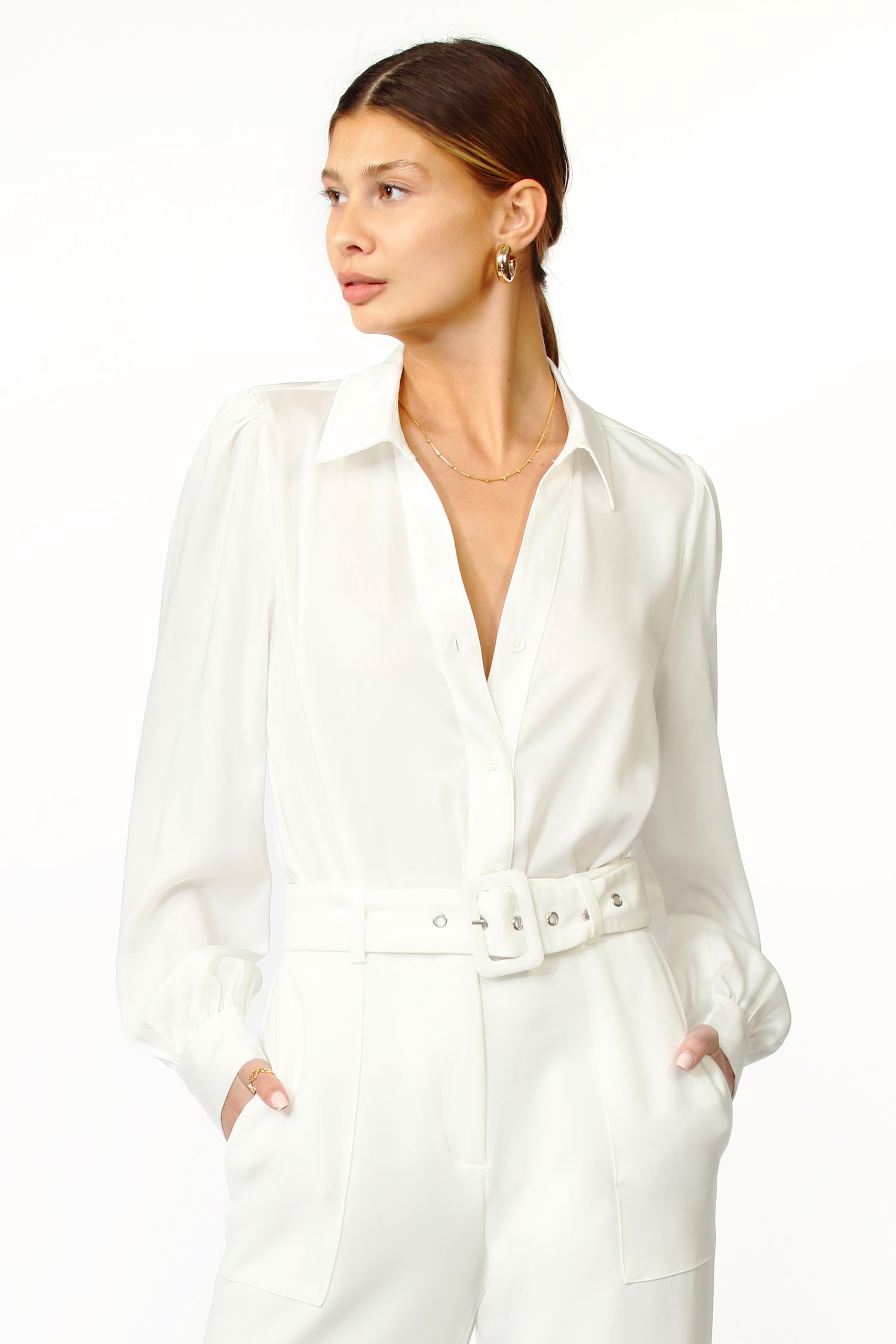 Kiara Button Up Shirt Bodysuit