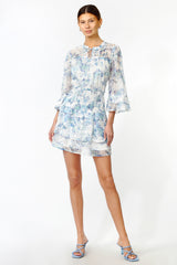 Juliana Eyelet Smocked Mini Dress