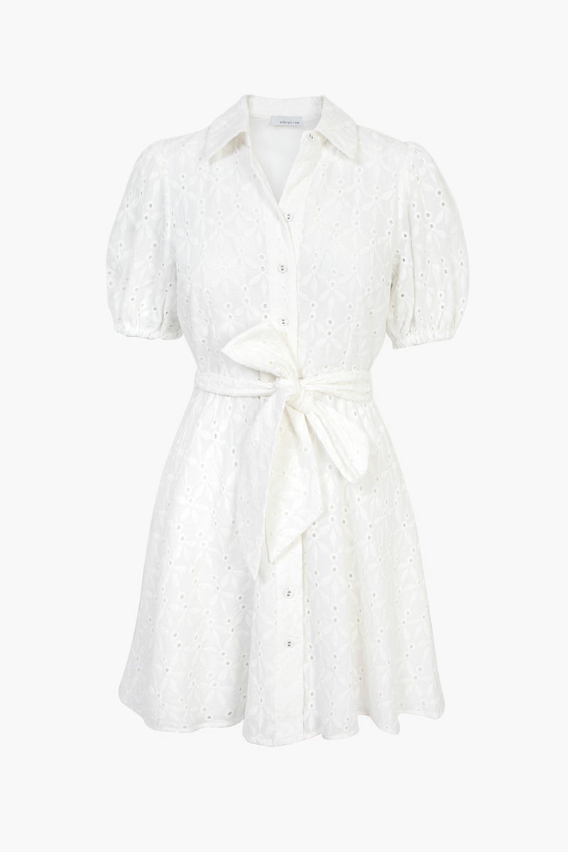 Alexis Embroidered Button Up Collard Dress