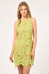 Cassie 3D Crochet Mini Dress