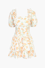 Kerry Eyelet Floral Printed Mini Dress
