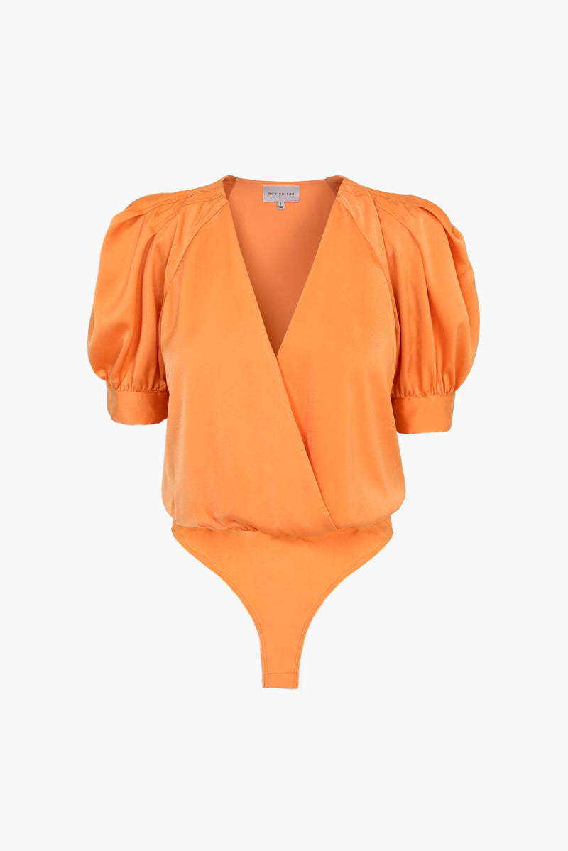 Mae Pleated Puff Sleeve Bodysuit