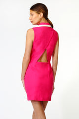 Clara Contrast Sleeveless Blazer Dress