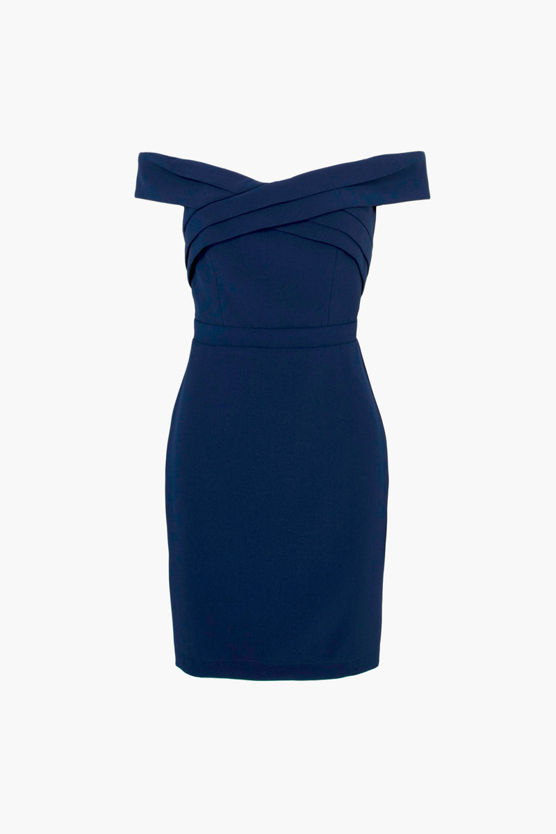 Isla Off Shoulder Crepe Mini Dress
