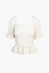 Sera Popcorn Knit Top